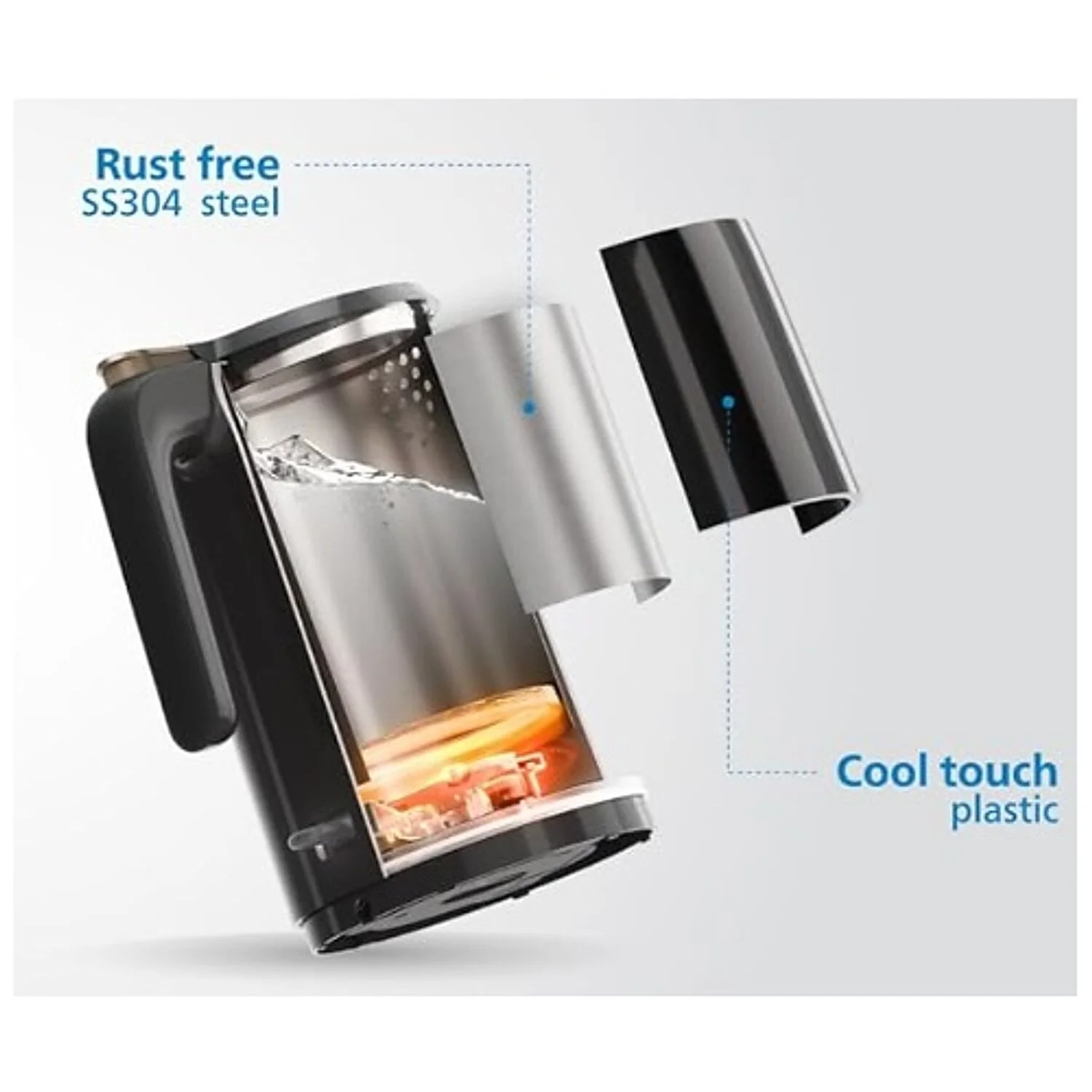 Philips Double Walled Electric Kettle 1.5L - HD9378/80 - Image 3