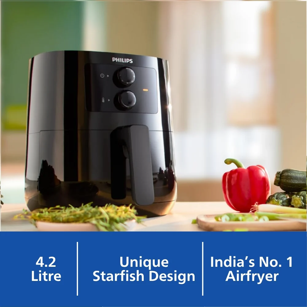 Philips Analog 4.1 Ltr Airfryer with Rapid Air Technology - HD9200/90 - Image 3