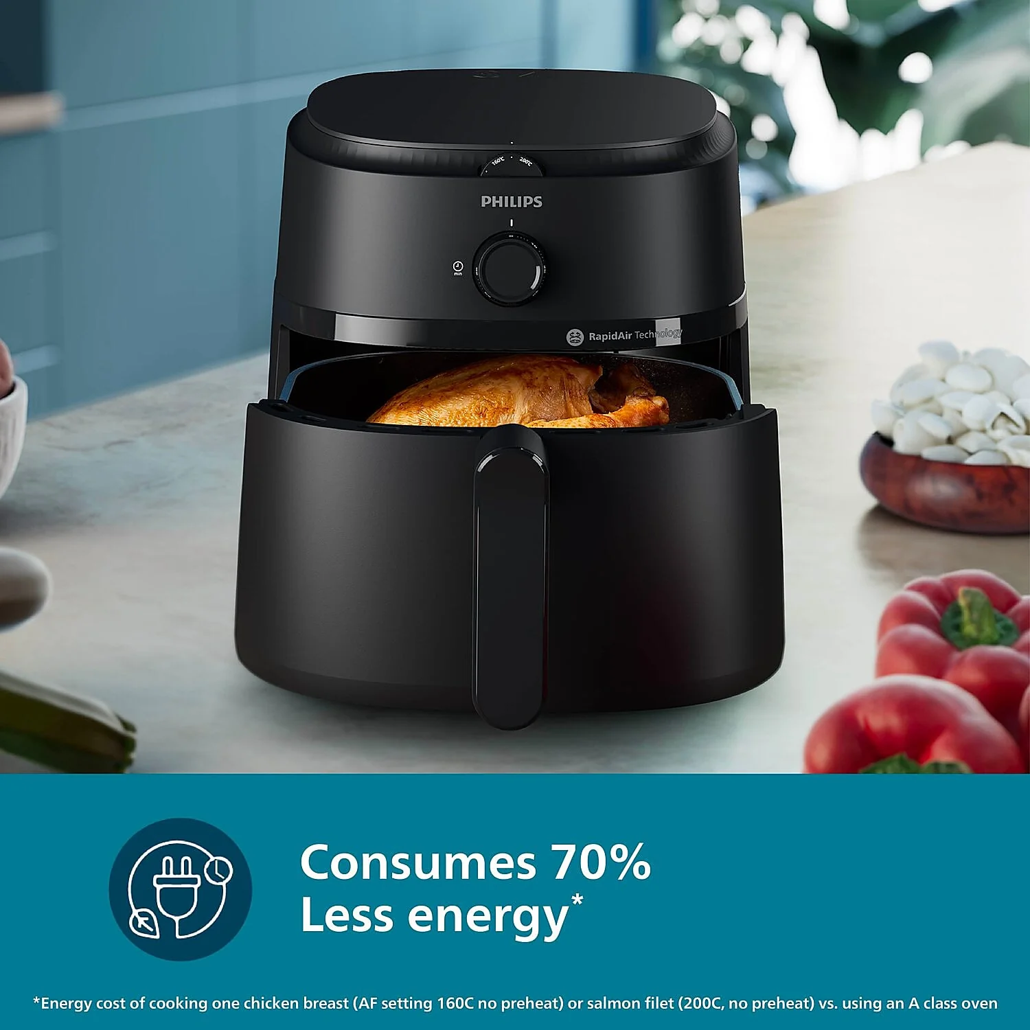 Philips 4.2 Litre Airfryer with Rapid Air Technology - NA120/00 - Emp - Image 4