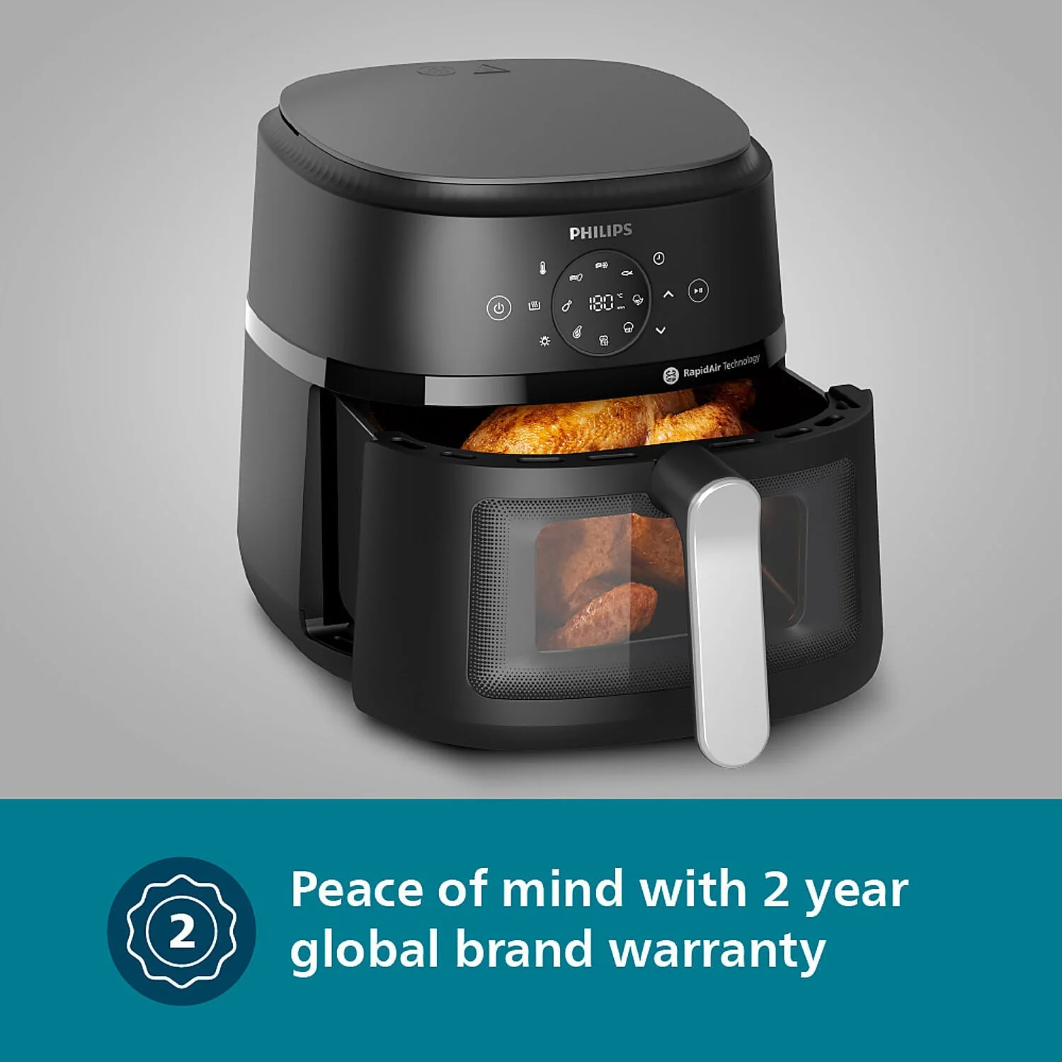 Philips 6.2 Liter Airfryer with Rapid Air Technology and Cooking window - NA231/00 - Emp - Image 7
