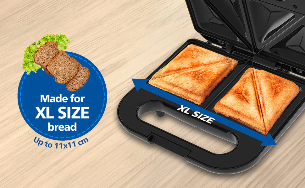 Philips HD3000/80 4-Slice Sandwich Maker 800W UHD Plates - EMP - Image 7