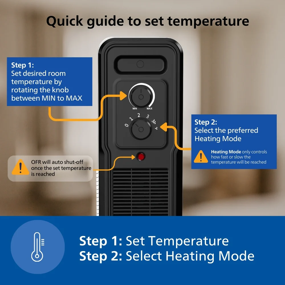 Philips Oil Filled Radiator Heater with 11 Fins - CX3011/01 - Image 5