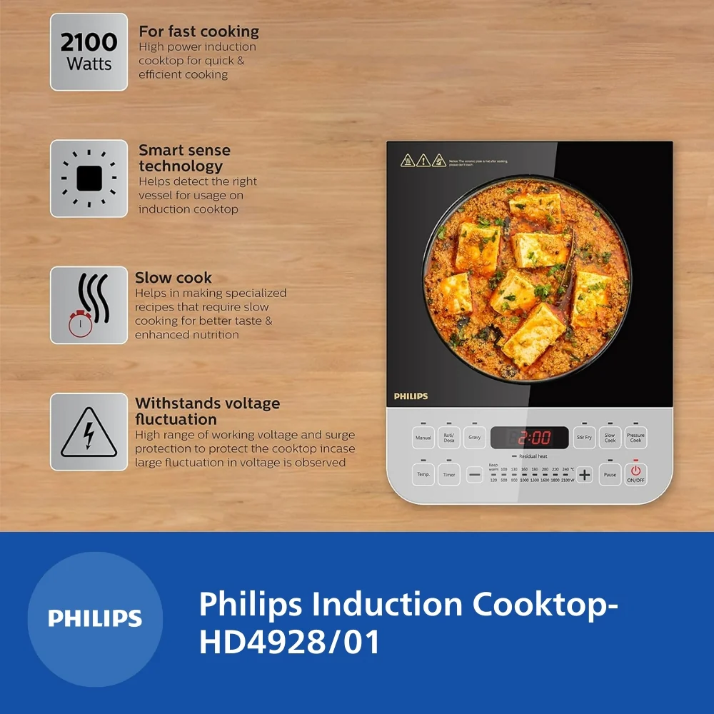 Philips Induction Cooktop 2100W for Fast Cooking - HD4928/01 - Image 3