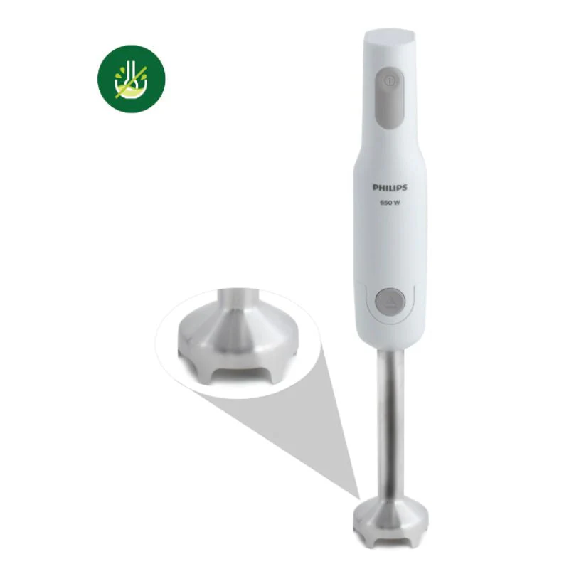Refurbished Philips 650W White Hand Blender with Detachable Steel Rod and Compact Chopper - HL1600/02 - Image 3