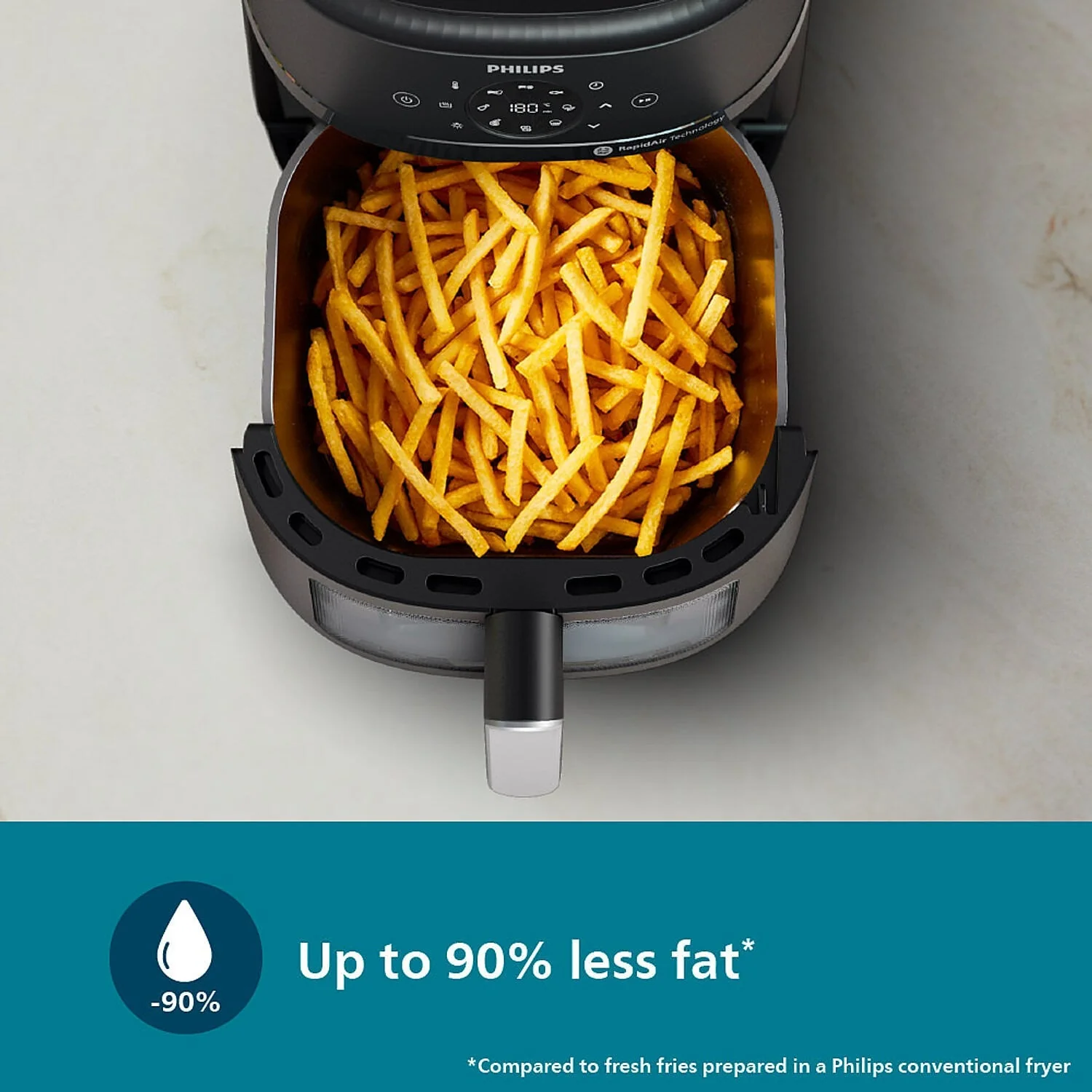 Refurbished Philips 6.2 Liter Airfryer with Rapid Air Technology and Cooking window - NA231/00 - Image 3